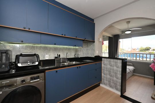 Cozinha de apartamento à venda com 2 quartos, 37m² em Vila Andrade, São Paulo