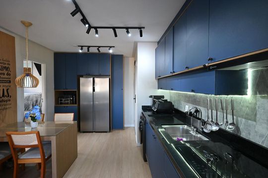 Cozinha de apartamento à venda com 2 quartos, 37m² em Vila Andrade, São Paulo