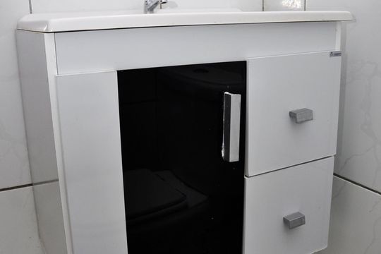 Detalhe - Banheiro Social de casa para alugar com 2 quartos, 75m² em Vila Zat, São Paulo
