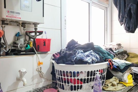 Área de serviço de apartamento à venda com 3 quartos, 97m² em Santa Paula, São Caetano do Sul