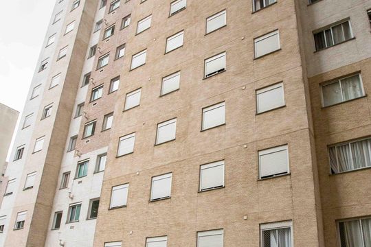 Fachada do bloco de apartamento à venda com 1 quarto, 42m² em Campanário, Diadema