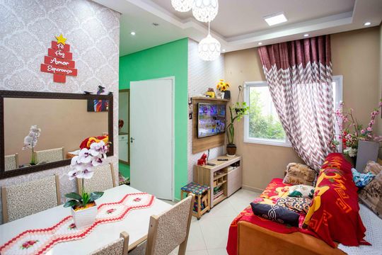 Sala de apartamento à venda com 1 quarto, 42m² em Campanário, Diadema