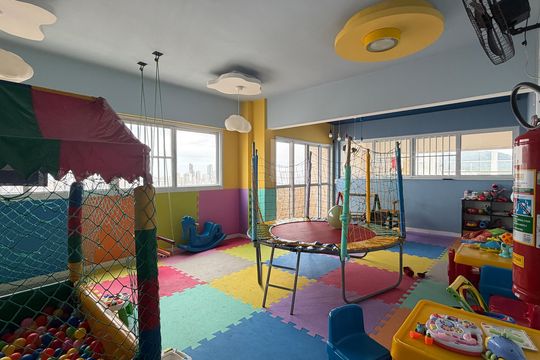 Área comum -  Brinquedoteca de apartamento para alugar com 1 quarto, 53m² em Vila Belmiro, Santos