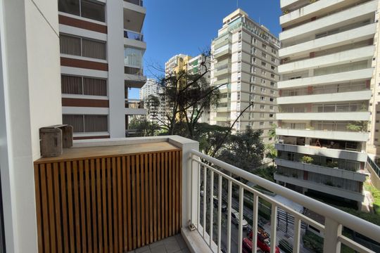 Varanda da Sala/cozinha de apartamento à venda com 1 quarto, 84m² em Santa Cecilia, São Paulo