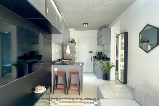 Sala de apartamento para alugar com 1 quarto, 32m² em Pinheiros, São Paulo