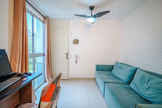 Sala de apartamento à venda com 1 quarto, 43m² em Parque Ipe, São Paulo