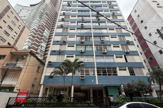 Fachada de apartamento para alugar com 1 quarto, 67m² em Pompéia, Santos