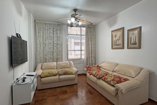 Sala de apartamento para alugar com 1 quarto, 67m² em Pompéia, Santos