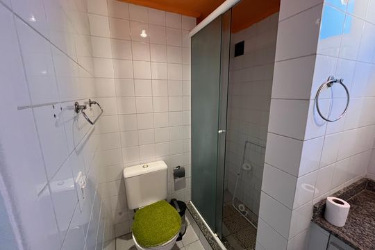 Banheiro de apartamento para alugar com 2 quartos, 56m² em Parque Reboucas, São Paulo