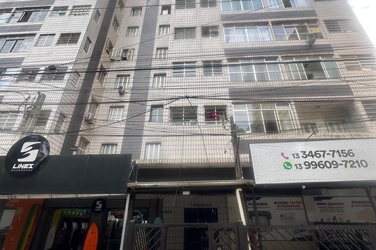 Fachada  de apartamento para alugar com 1 quarto, 29m² em Centro, São Vicente