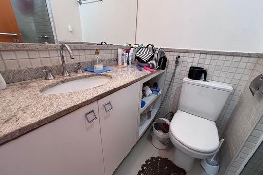 Banheiro do Quarto 3 de apartamento à venda com 3 quartos, 83m² em Recreio dos Bandeirantes, Rio de Janeiro