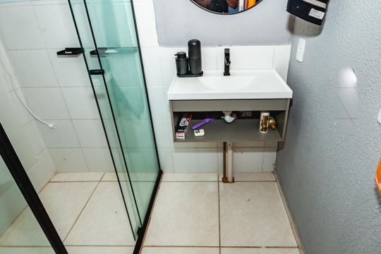 Banheiro Social de apartamento para alugar com 1 quarto, 48m² em Mantiqueira, Belo Horizonte