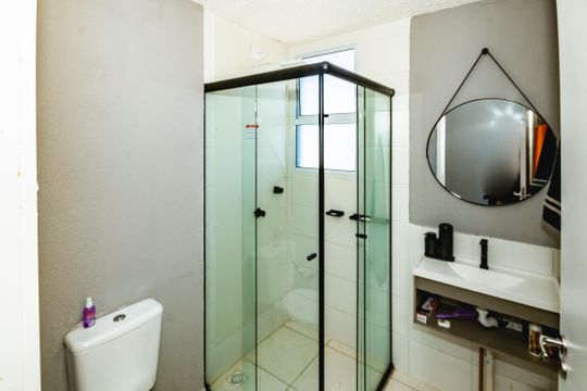 Banheiro Social de apartamento para alugar com 1 quarto, 48m² em Mantiqueira, Belo Horizonte