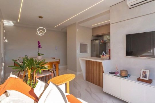 Sala de apartamento à venda com 3 quartos, 71m² em Jardim do Salso, Porto Alegre