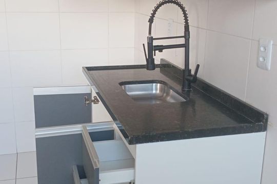 Cozinha de apartamento para alugar com 2 quartos, 40m² em Vila Andrade, São Paulo