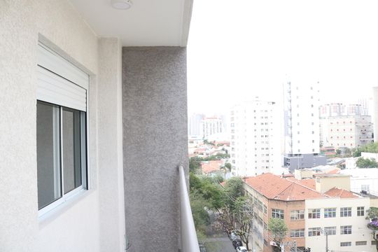 Varanda da Sala de apartamento para alugar com 1 quarto, 28m² em Pompeia, São Paulo