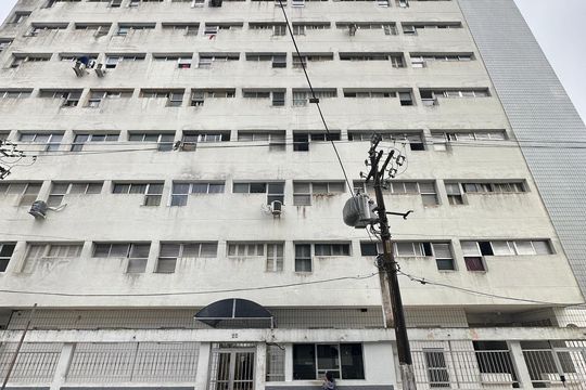 Fachada de apartamento para alugar com 1 quarto, 25m² em Itararé, São Vicente