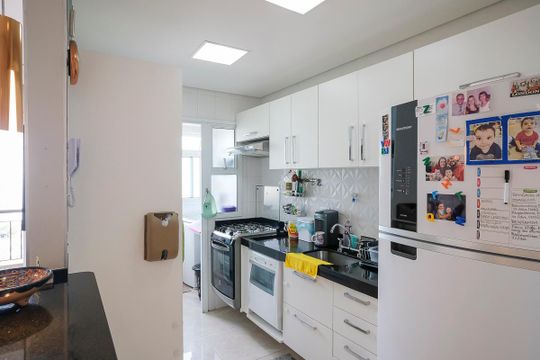 Cozinha de apartamento à venda com 2 quartos, 63m² em Santo Antônio, São Caetano do Sul
