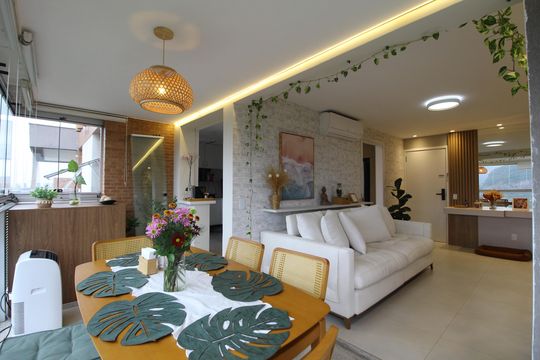 Sala - Varanda de apartamento à venda com 2 quartos, 85m² em Barra da Tijuca, Rio de Janeiro