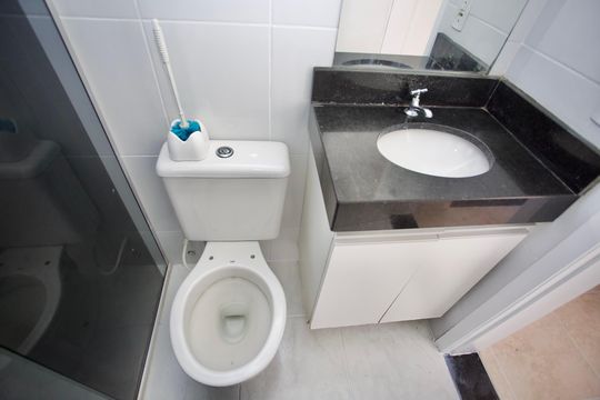 Banheiro Social de apartamento para alugar com 2 quartos, 45m² em Fonte Grande, Contagem