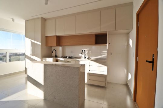 Cozinha de apartamento para alugar com 1 quarto, 62m² em Morada da Colina, Uberlândia