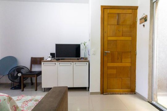 Sala, Cozinha e Área de Serviço de apartamento à venda com 1 quarto, 31m² em Cidade Antônio Estêvão de Carvalho, São Paulo