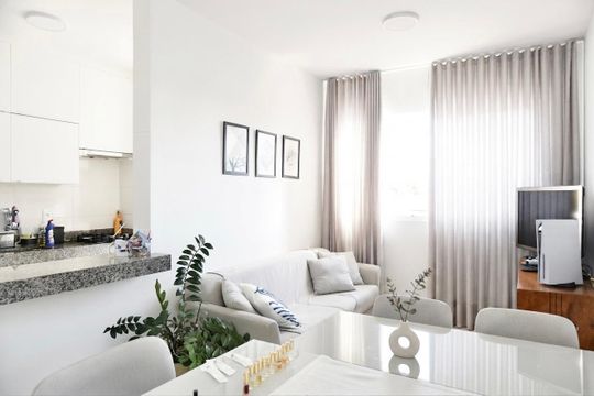 Sala  de apartamento para alugar com 2 quartos, 56m² em Palmares, Belo Horizonte