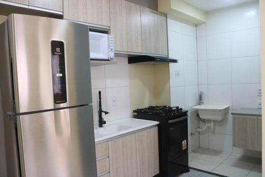 Cozinha de apartamento para alugar com 2 quartos, 35m² em Barra Funda, São Paulo