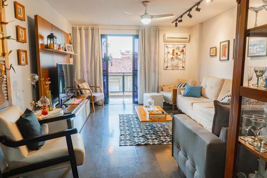 Sala de apartamento à venda com 4 quartos, 126m² em Tijuca, Rio de Janeiro