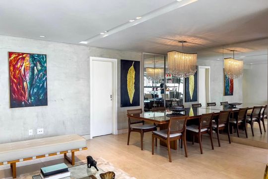 Sala de apartamento para alugar com 4 quartos, 134m² em Buritis, Belo Horizonte