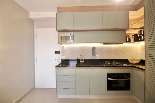 Cozinha de apartamento à venda com 1 quarto, 32m² em Brás, São Paulo