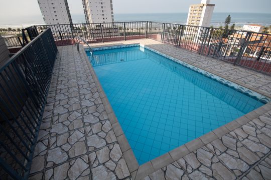 Área comum - Piscina de apartamento para alugar com 2 quartos, 80m² em Vilamar, Praia Grande