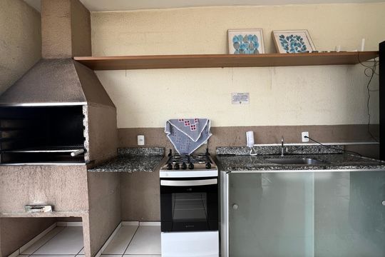 Área comum - Churrasqueira de apartamento para alugar com 2 quartos, 43m² em Arvoredo Ii, Contagem