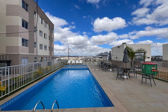 Área comum - Piscina de apartamento para alugar com 2 quartos, 43m² em Arvoredo Ii, Contagem