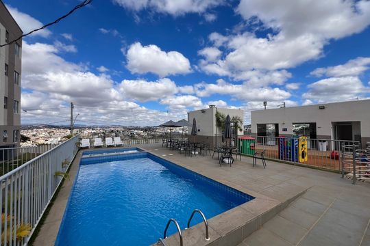 Área comum - Piscina de apartamento para alugar com 2 quartos, 43m² em Arvoredo Ii, Contagem