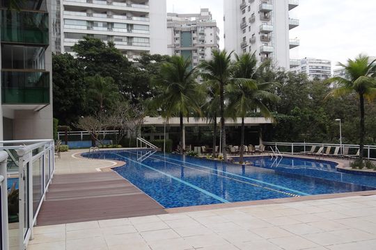 Área comum - Piscina de apartamento para alugar com 5 quartos, 234m² em Barra da Tijuca, Rio de Janeiro