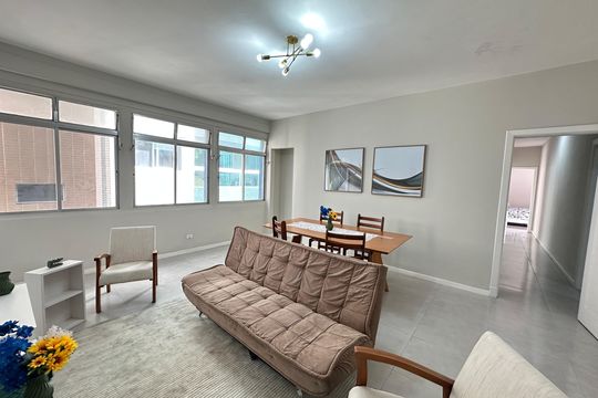 Sala de apartamento para alugar com 3 quartos, 103m² em Itararé, São Vicente