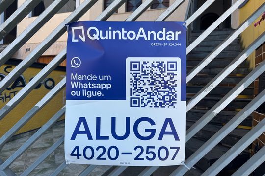 Placa  de casa para alugar com 1 quarto, 55m² em Jardim Borborema, São Bernardo do Campo