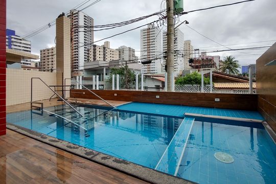Área comum - Piscina de apartamento para alugar com 2 quartos, 74m² em Aviação, Praia Grande