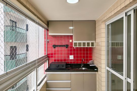 Sacada  de apartamento para alugar com 2 quartos, 74m² em Aviação, Praia Grande