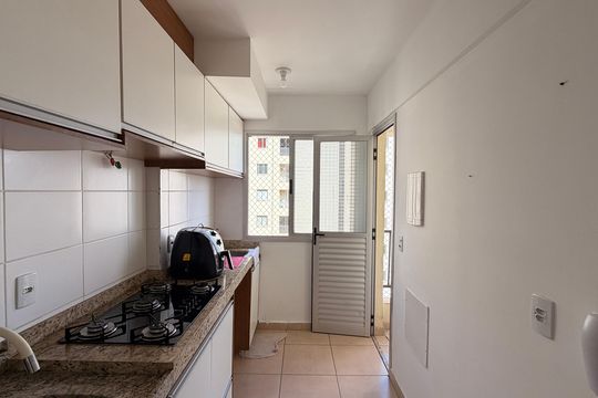 Cozinha de apartamento para alugar com 3 quartos, 65m² em Vila Alzira, Aparecida de Goiânia