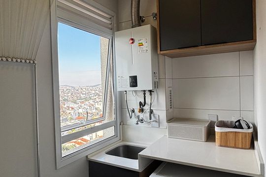Área de Serviço de apartamento à venda com 2 quartos, 73m² em Vila Eldizia, Santo André