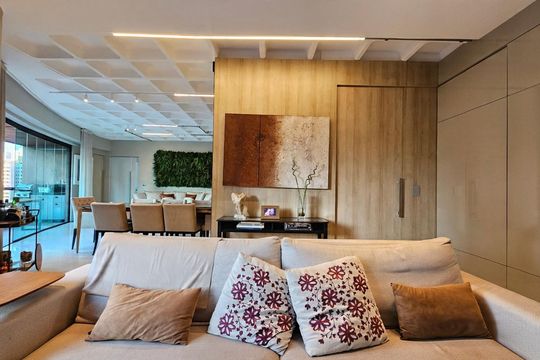 sala de apartamento à venda com 4 quartos, 185m² em Belvedere, Belo Horizonte