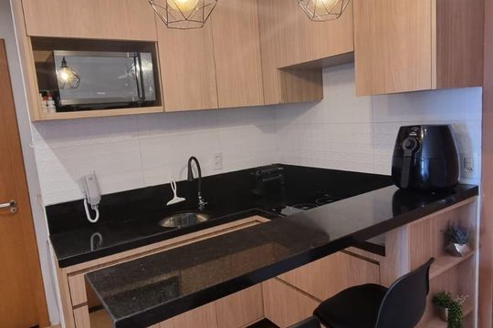 Cozinha de apartamento à venda com 1 quarto, 37m² em Centro, Guarulhos