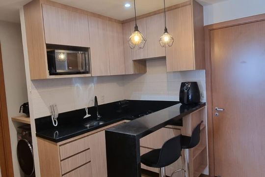 Cozinha de apartamento à venda com 1 quarto, 37m² em Centro, Guarulhos