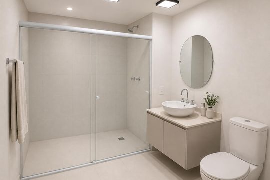 Banheiro de kitnet/studio à venda com 1 quarto, 25m² em Vila Aricanduva, São Paulo