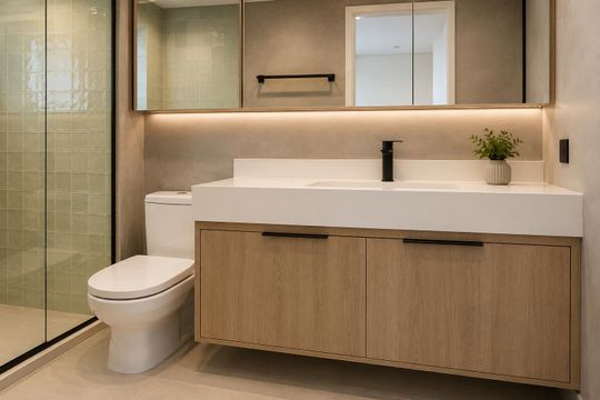 Banheiro de casa de condomínio para alugar com 3 quartos, 155m² em Alphaville, Santana de Parnaíba
