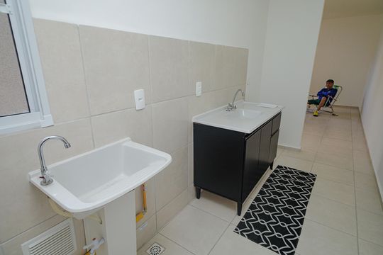 Cozinha de apartamento para alugar com 2 quartos, 45m² em Campo Grande, Rio de Janeiro