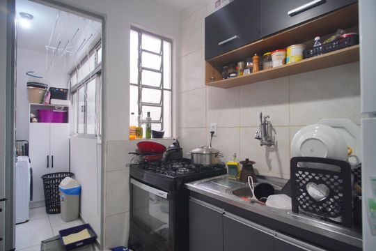 Cozinha de apartamento à venda com 2 quartos, 53m² em São Miguel, São Leopoldo