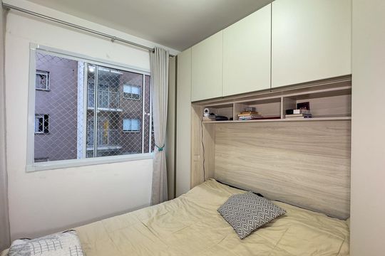 Quarto Suíte de apartamento para alugar com 1 quarto, 32m² em Jardim Caravelas, São Paulo